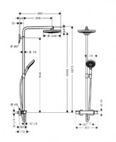 HANSGROHE SHOWERPIPE RAINDANCE SELECT S240